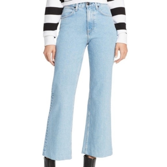 Rag & Bone Justine High Waist Cropped Flare Jeans Light Wash 29 - Picture 2 of 7